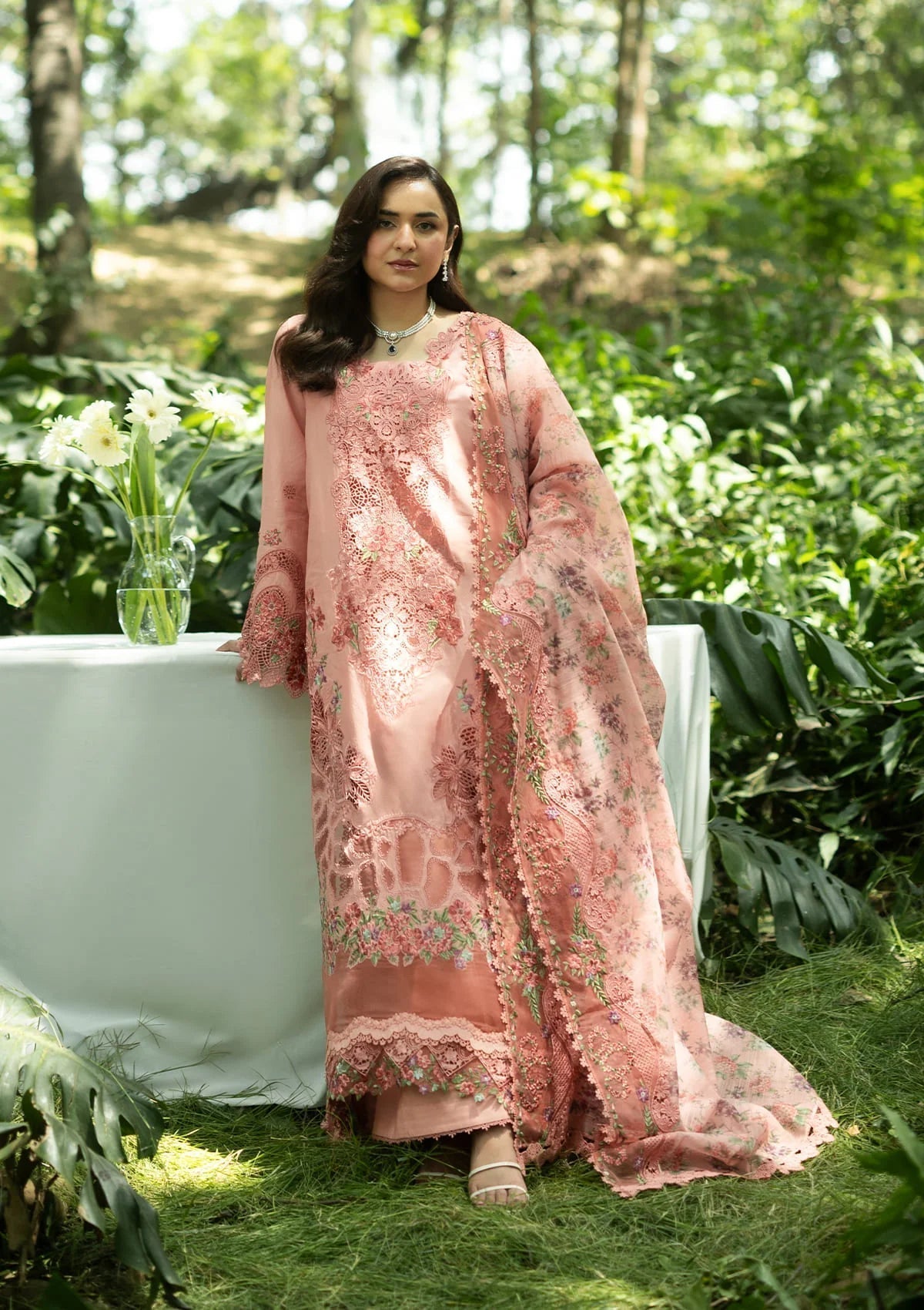 Elaf Premium | Luxury Lawn 26 | ELQ-5A ENDLESS LOVE by Elaf Premium - Designer Dress  - Type : Ladies Clothes - Available at Libayah - 100% Original 
