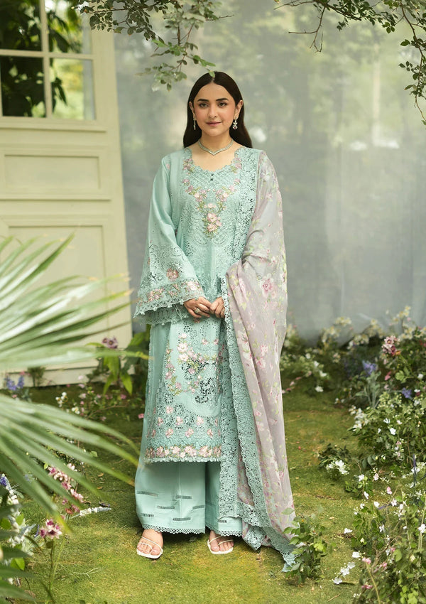 Elaf Premium | Luxury Lawn 26 | ELQ-6B MINT STORY by Elaf Premium - Designer Dress  - Type : Ladies Clothes - Available at Libayah - 100% Original 