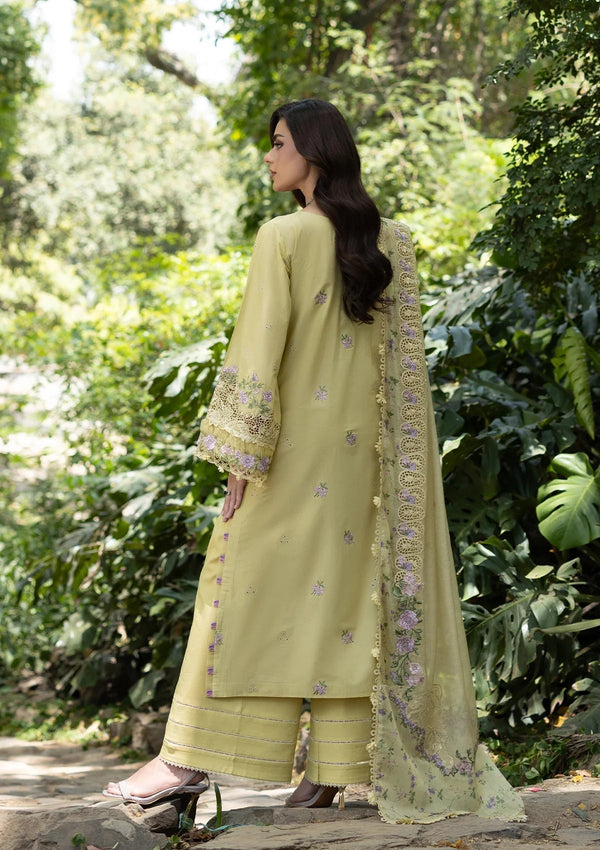Elaf Premium | Luxury Lawn 26 | ELQ-7A BUTTER YELLOW by Elaf Premium - Designer Dress  - Type : Ladies Clothes - Available at Libayah - 100% Original 