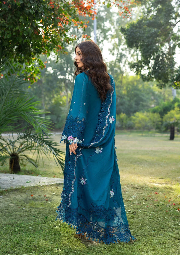 Elaf Premium | Luxury Lawn 26 | ELY-06 SAPPHIRE - by Libayah - Registered Vendor of : Elaf Premium - 100% Original Designer Dress