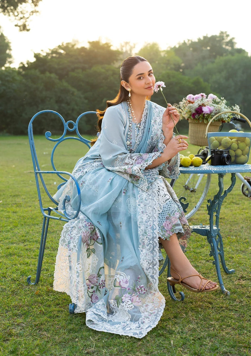 Elaf Premium | Luxury Lawn 26 | ELY-07 MORNIG DRIZZLE - by Libayah - Registered Vendor of : Elaf Premium - 100% Original Designer Dress