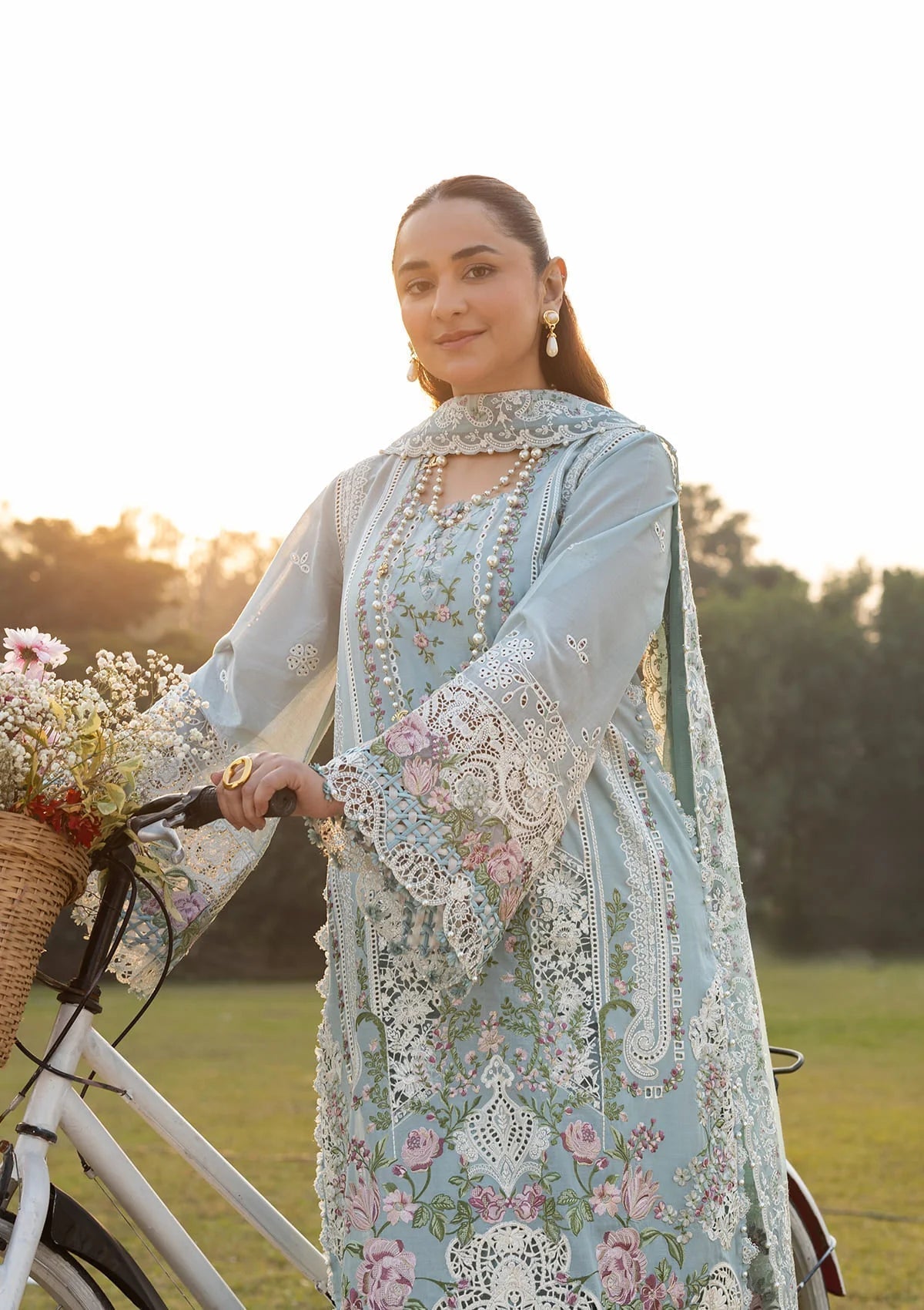 Elaf Premium | Luxury Lawn 26 | ELY-07 MORNIG DRIZZLE - by Libayah - Registered Vendor of : Elaf Premium - 100% Original Designer Dress