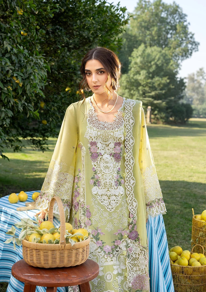 Elaf Premium | Luxury Lawn 26 | ELY-08 PISTACHIA - by Libayah - Registered Vendor of : Elaf Premium - 100% Original Designer Dress