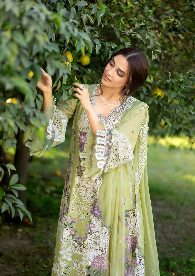 Elaf Premium | Luxury Lawn 26 | ELY-08 PISTACHIA - by Libayah - Registered Vendor of : Elaf Premium - 100% Original Designer Dress