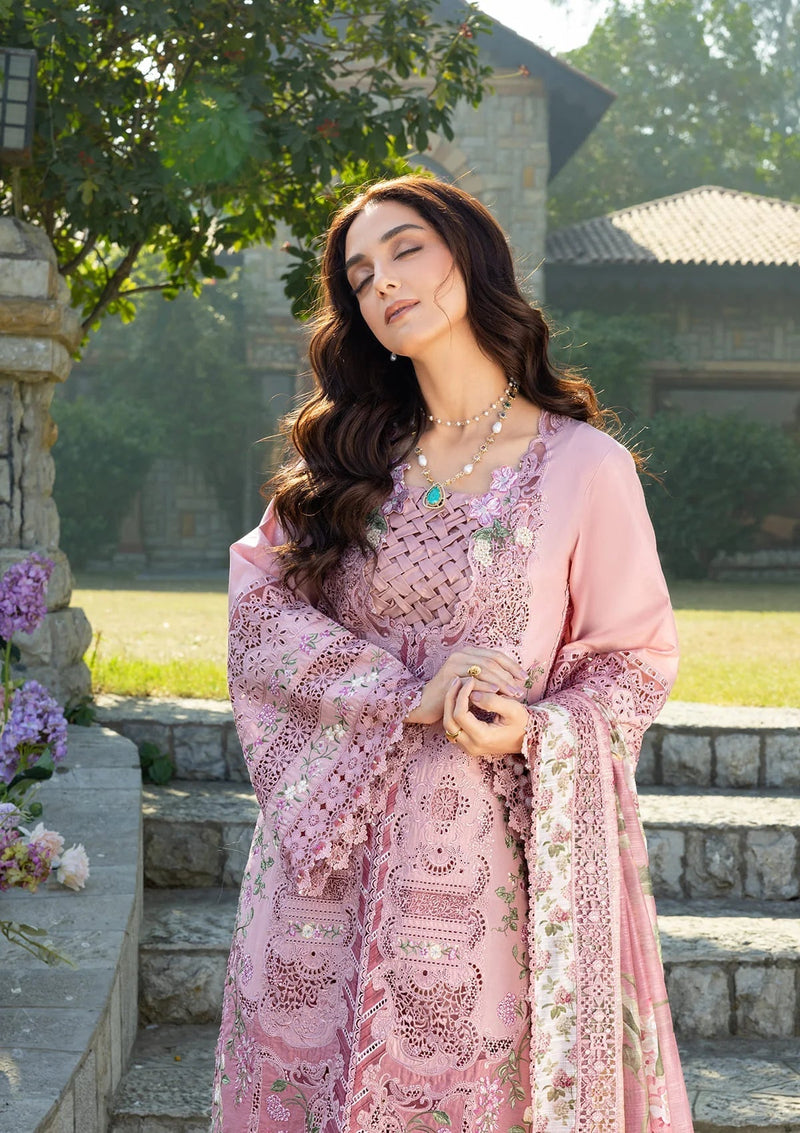 Elaf Premium | Luxury Lawn 26 | ELY-09 ROSEE - by Libayah - Registered Vendor of : Elaf Premium - 100% Original Designer Dress