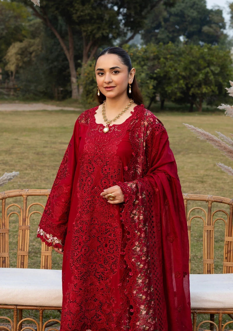 Elaf Premium | Luxury Lawn 26 | ELY-10 CHERIE LADY - by Libayah - Registered Vendor of : Elaf Premium - 100% Original Designer Dress