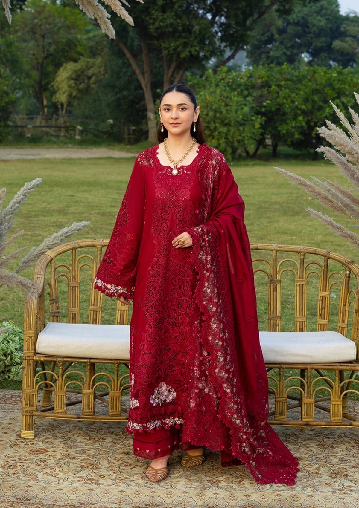 Elaf Premium | Luxury Lawn 26 | ELY-10 CHERIE LADY - by Libayah - Registered Vendor of : Elaf Premium - 100% Original Designer Dress