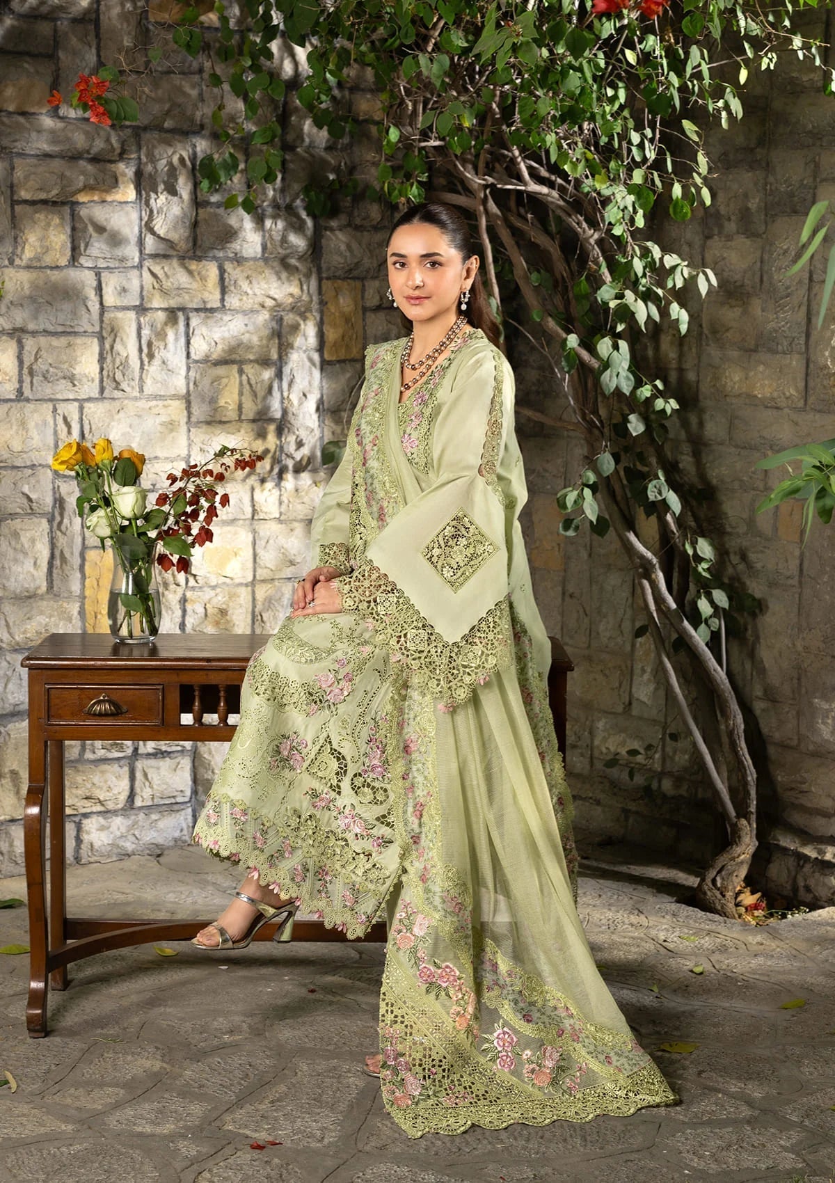 Elaf Premium | Luxury Lawn 26 | ELY-11 SPANISH MUSE - by Libayah - Registered Vendor of : Elaf Premium - 100% Original Designer Dress