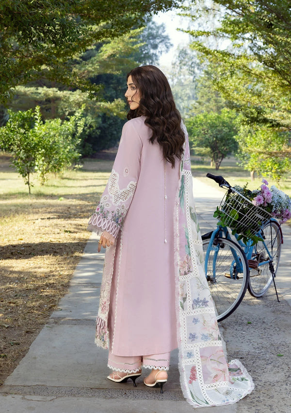 Elaf Premium | Luxury Lawn 26 | ELY-1A MAISON PINK - by Libayah - Registered Vendor of : Elaf Premium - 100% Original Designer Dress