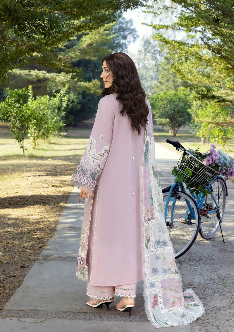 Elaf Premium | Luxury Lawn 26 | ELY-1A MAISON PINK - by Libayah - Registered Vendor of : Elaf Premium - 100% Original Designer Dress