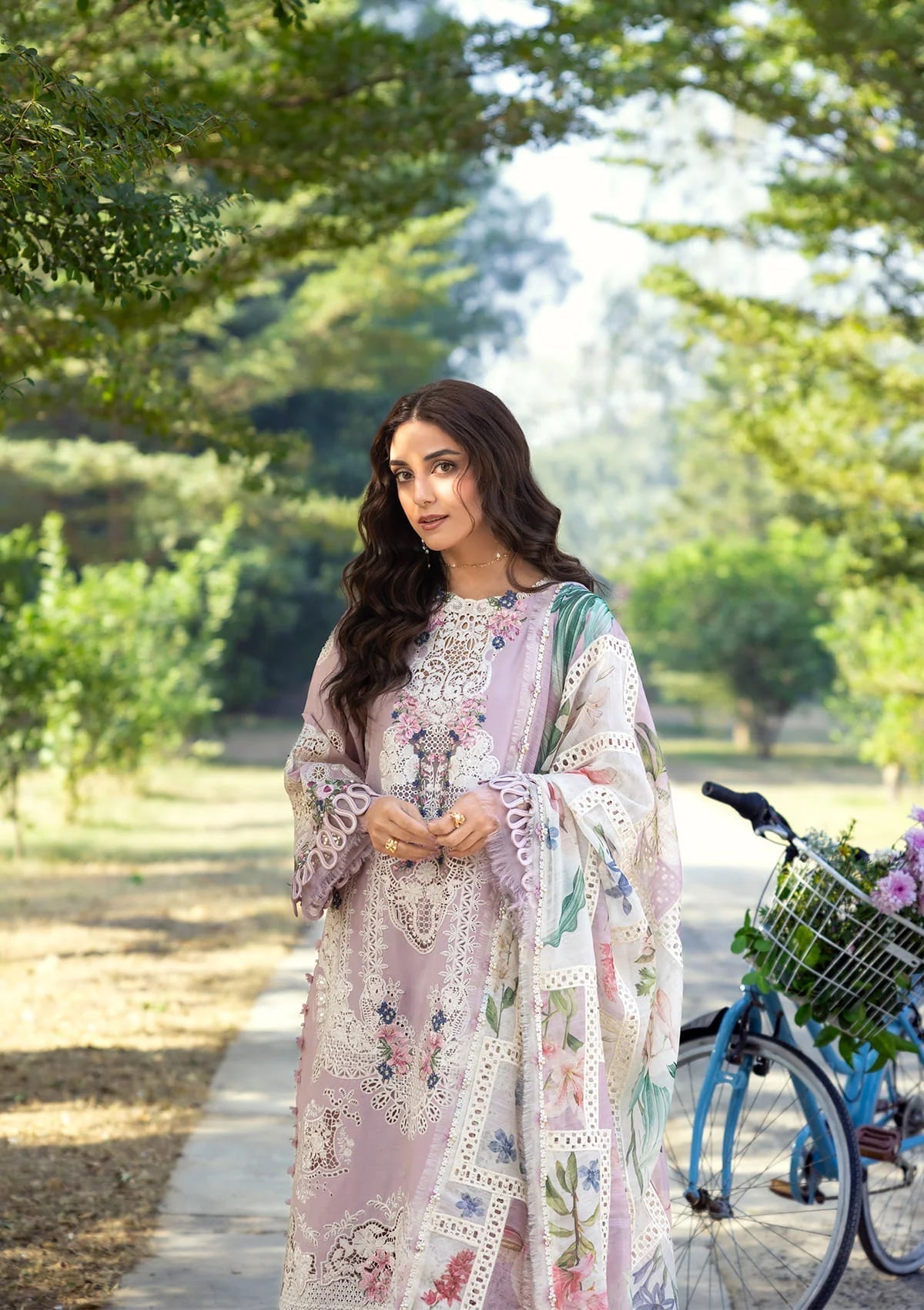 Elaf Premium | Luxury Lawn 26 | ELY-1A MAISON PINK - by Libayah - Registered Vendor of : Elaf Premium - 100% Original Designer Dress