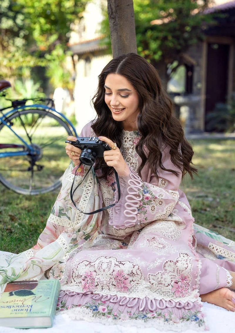 Elaf Premium | Luxury Lawn 26 | ELY-1A MAISON PINK - by Libayah - Registered Vendor of : Elaf Premium - 100% Original Designer Dress