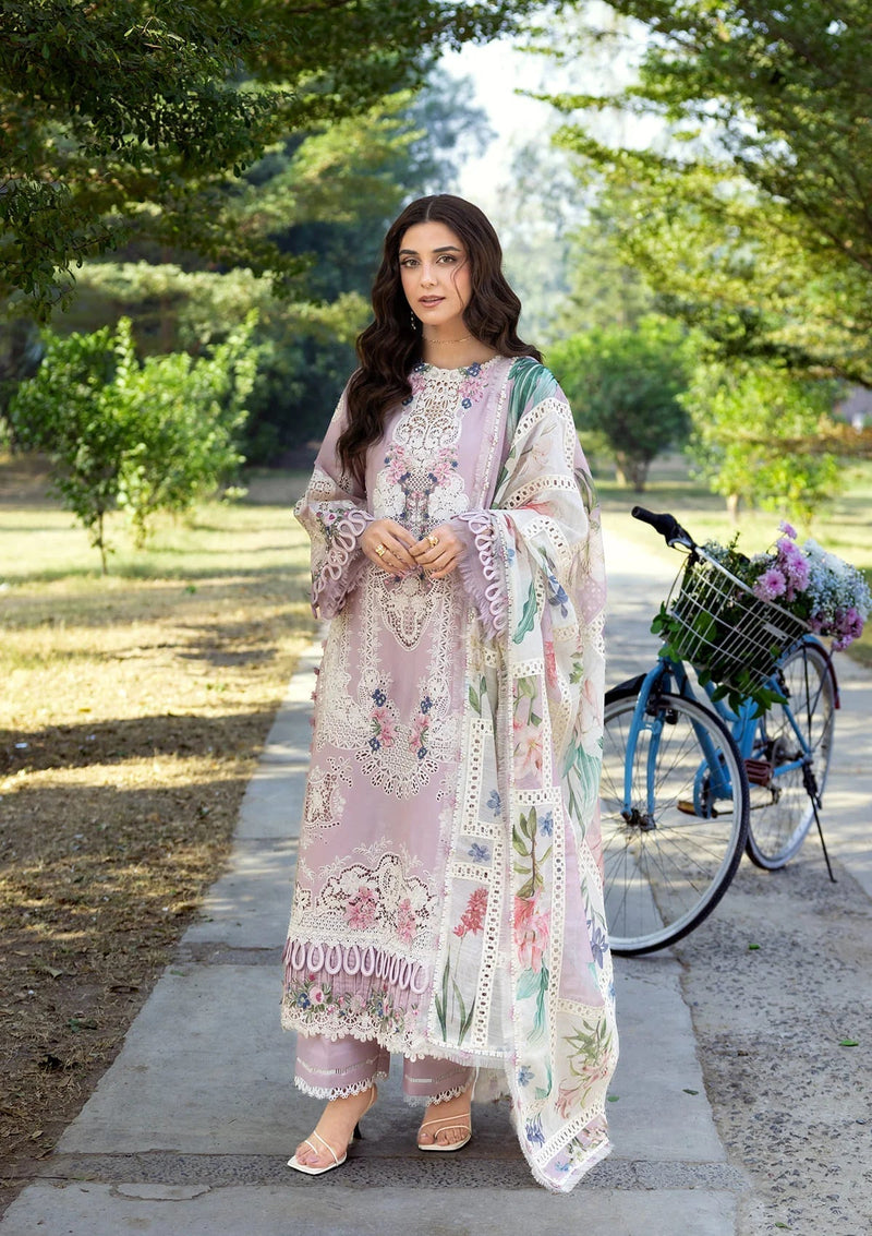 Elaf Premium | Luxury Lawn 26 | ELY-1A MAISON PINK - by Libayah - Registered Vendor of : Elaf Premium - 100% Original Designer Dress
