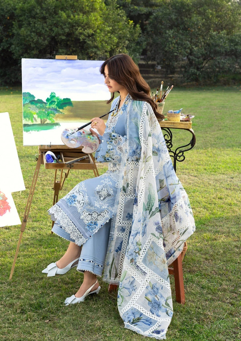 Elaf Premium | Luxury Lawn 26 | ELY-1B SERENITY - by Libayah - Registered Vendor of : Elaf Premium - 100% Original Designer Dress