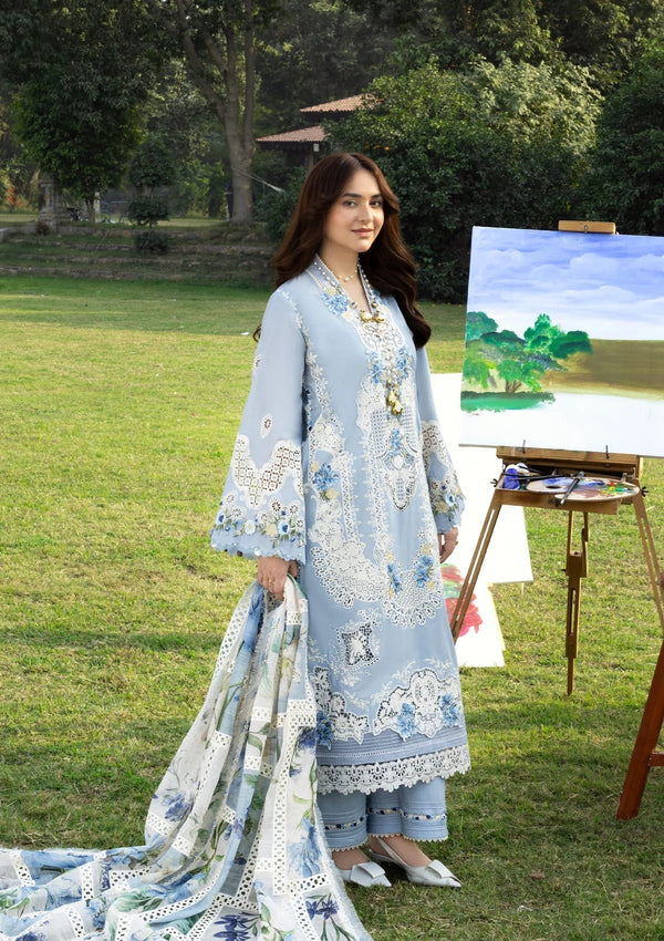 Elaf Premium | Luxury Lawn 26 | ELY-1B SERENITY - by Libayah - Registered Vendor of : Elaf Premium - 100% Original Designer Dress