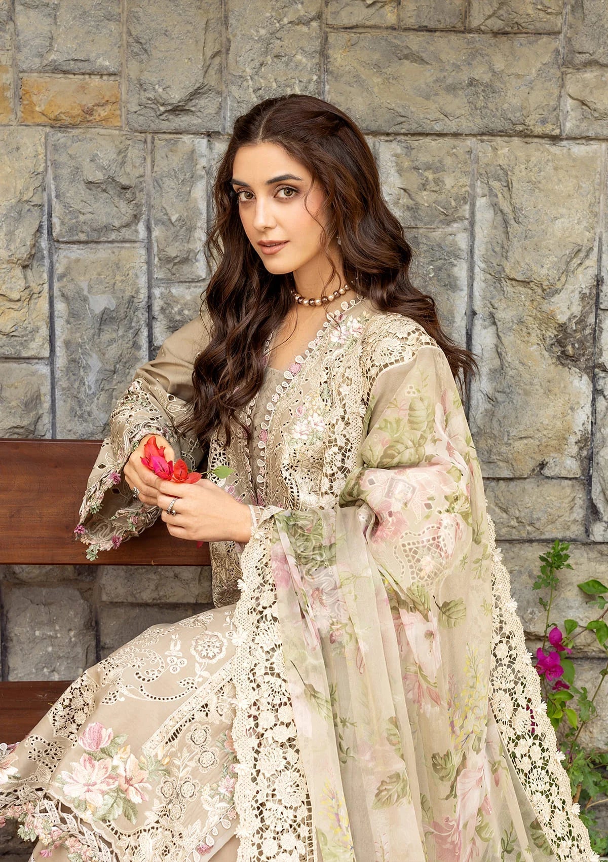 Elaf Premium | Luxury Lawn 26 | ELY-2A CAMELLIA - by Libayah - Registered Vendor of : Elaf Premium - 100% Original Designer Dress