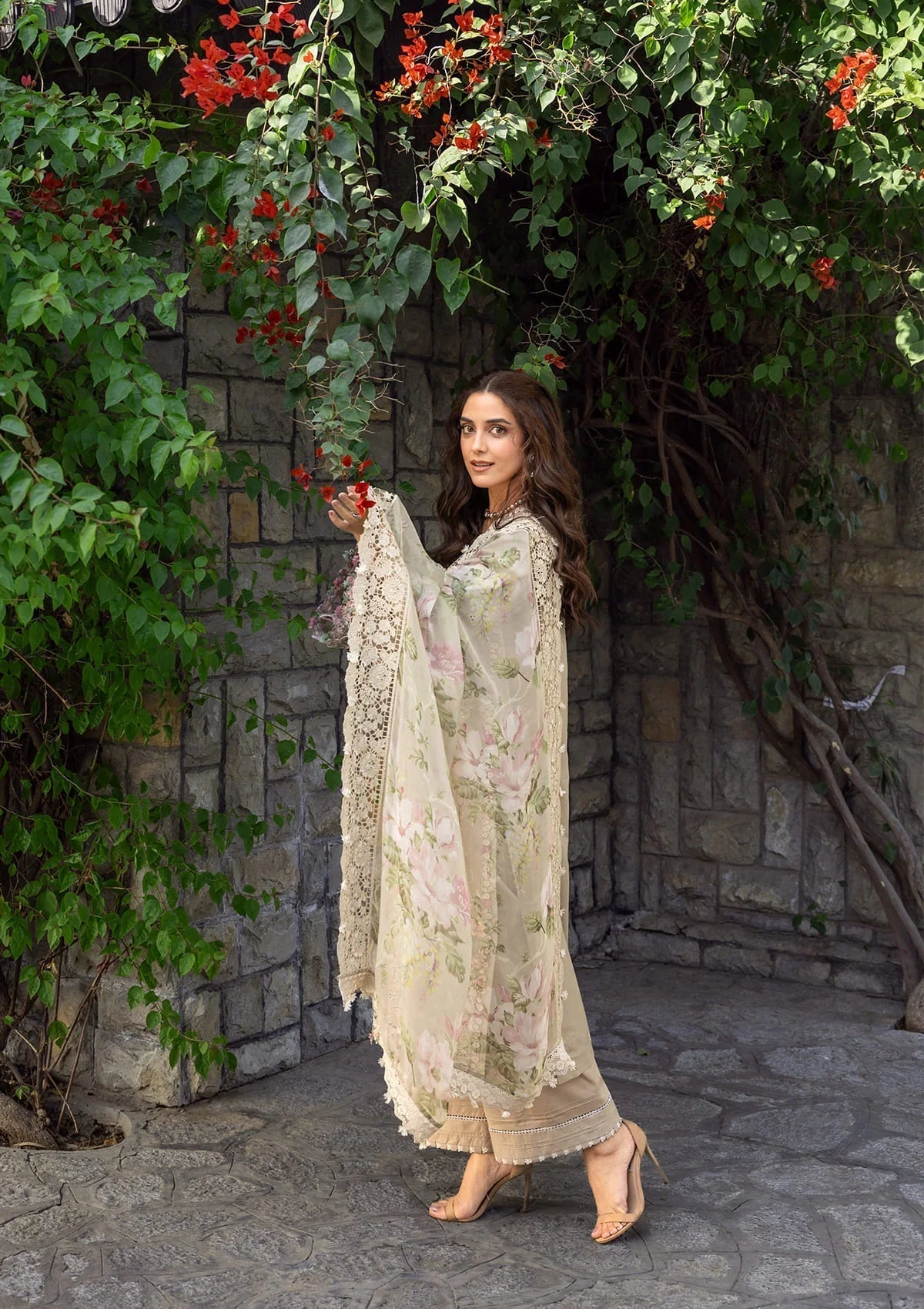Elaf Premium | Luxury Lawn 26 | ELY-2A CAMELLIA - by Libayah - Registered Vendor of : Elaf Premium - 100% Original Designer Dress