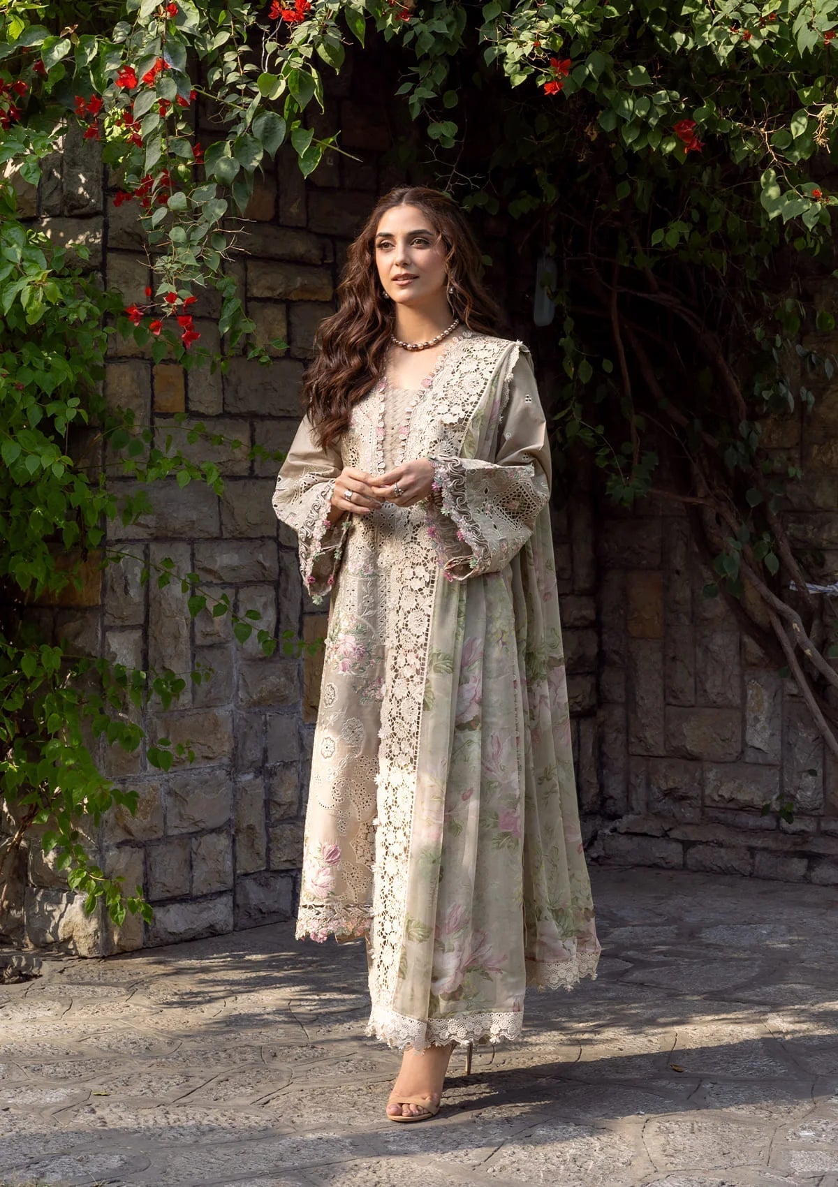 Elaf Premium | Luxury Lawn 26 | ELY-2A CAMELLIA - by Libayah - Registered Vendor of : Elaf Premium - 100% Original Designer Dress