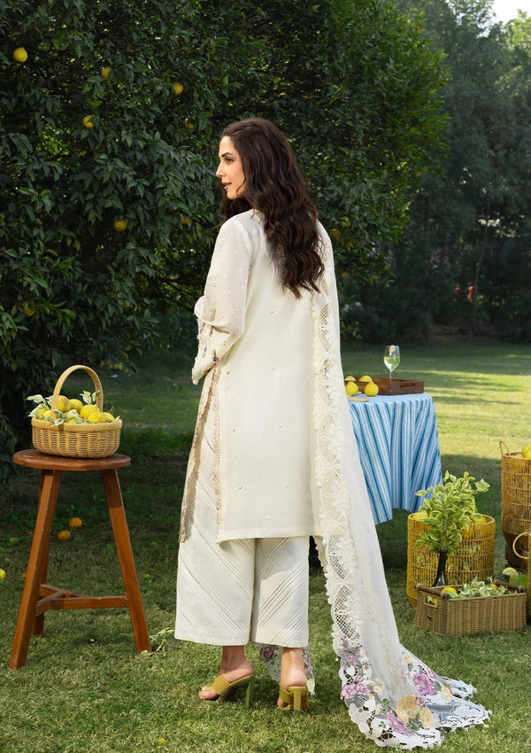 Elaf Premium | Luxury Lawn 26 | ELY-3A PERLE - by Libayah - Registered Vendor of : Elaf Premium - 100% Original Designer Dress