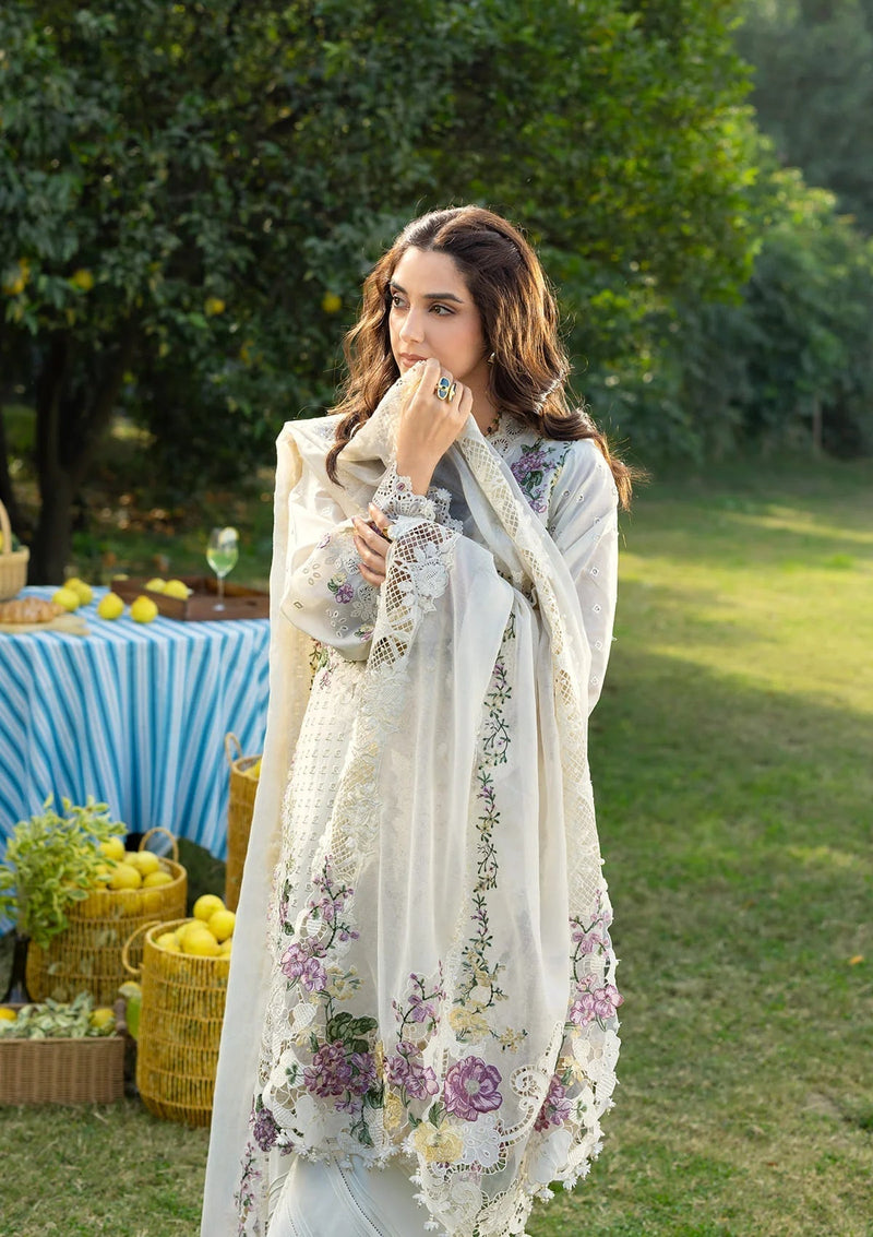 Elaf Premium | Luxury Lawn 26 | ELY-3A PERLE - by Libayah - Registered Vendor of : Elaf Premium - 100% Original Designer Dress