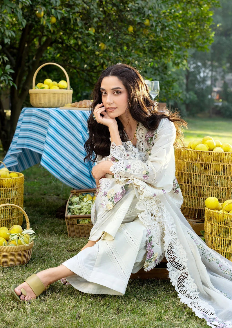 Elaf Premium | Luxury Lawn 26 | ELY-3A PERLE - by Libayah - Registered Vendor of : Elaf Premium - 100% Original Designer Dress