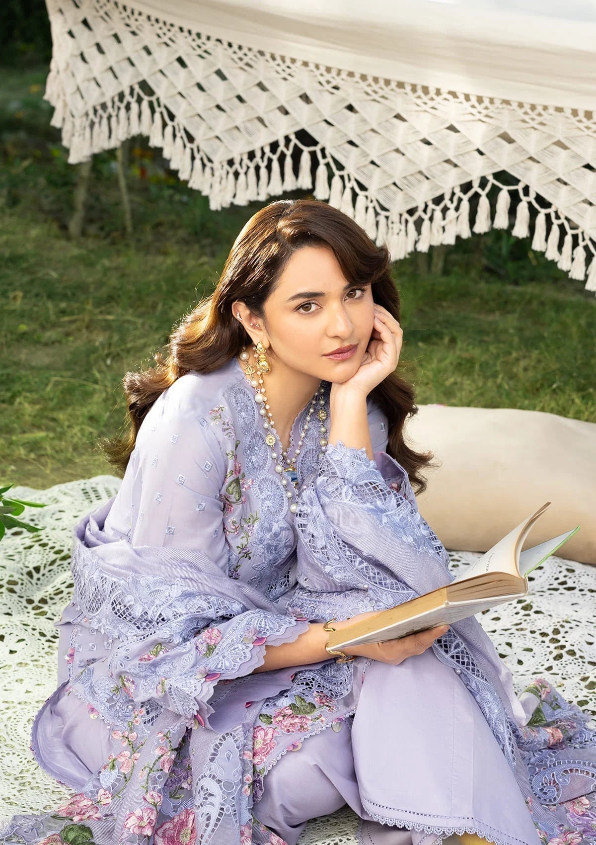 Elaf Premium | Luxury Lawn 26 | ELY-3B PARADISE - by Libayah - Registered Vendor of : Elaf Premium - 100% Original Designer Dress