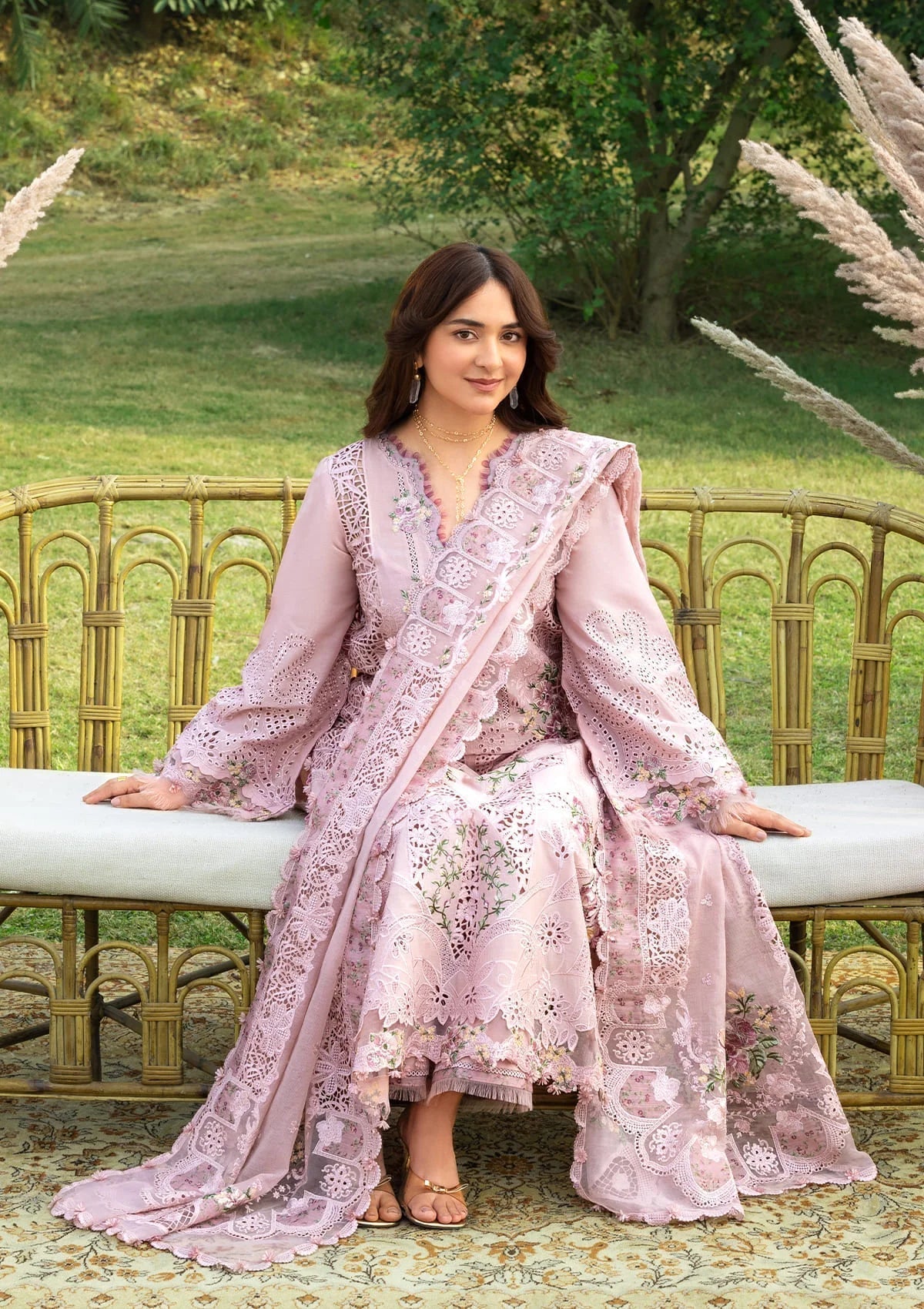 Elaf Premium | Luxury Lawn 26 | ELY-4A BLOOMING - by Libayah - Registered Vendor of : Elaf Premium - 100% Original Designer Dress