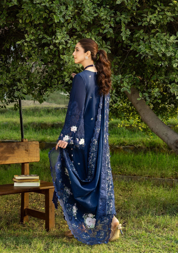 Elaf Premium | Luxury Lawn 26 | ELY-4B BLUE BELLE - by Libayah - Registered Vendor of : Elaf Premium - 100% Original Designer Dress
