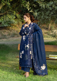 Elaf Premium | Luxury Lawn 26 | ELY-4B BLUE BELLE - by Libayah - Registered Vendor of : Elaf Premium - 100% Original Designer Dress