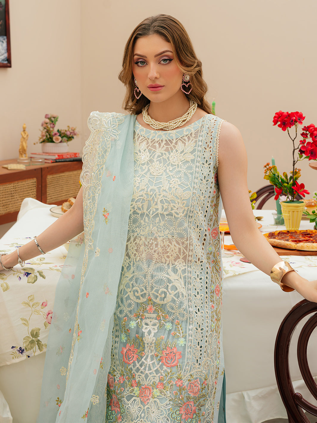 Mahnur | Allenura Luxury Lawn 24 | ELYSSA by Mahnur - Designer Dress - Type: Ladies Clothes - Available at Libayah - 100% Original