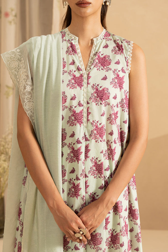 Cross Stitch | Emb Lawn Mahiri 26 | PISTACHIO DUST - Designer Dress - Type : Ladies Clothes - Available at Libayah - 100% Original