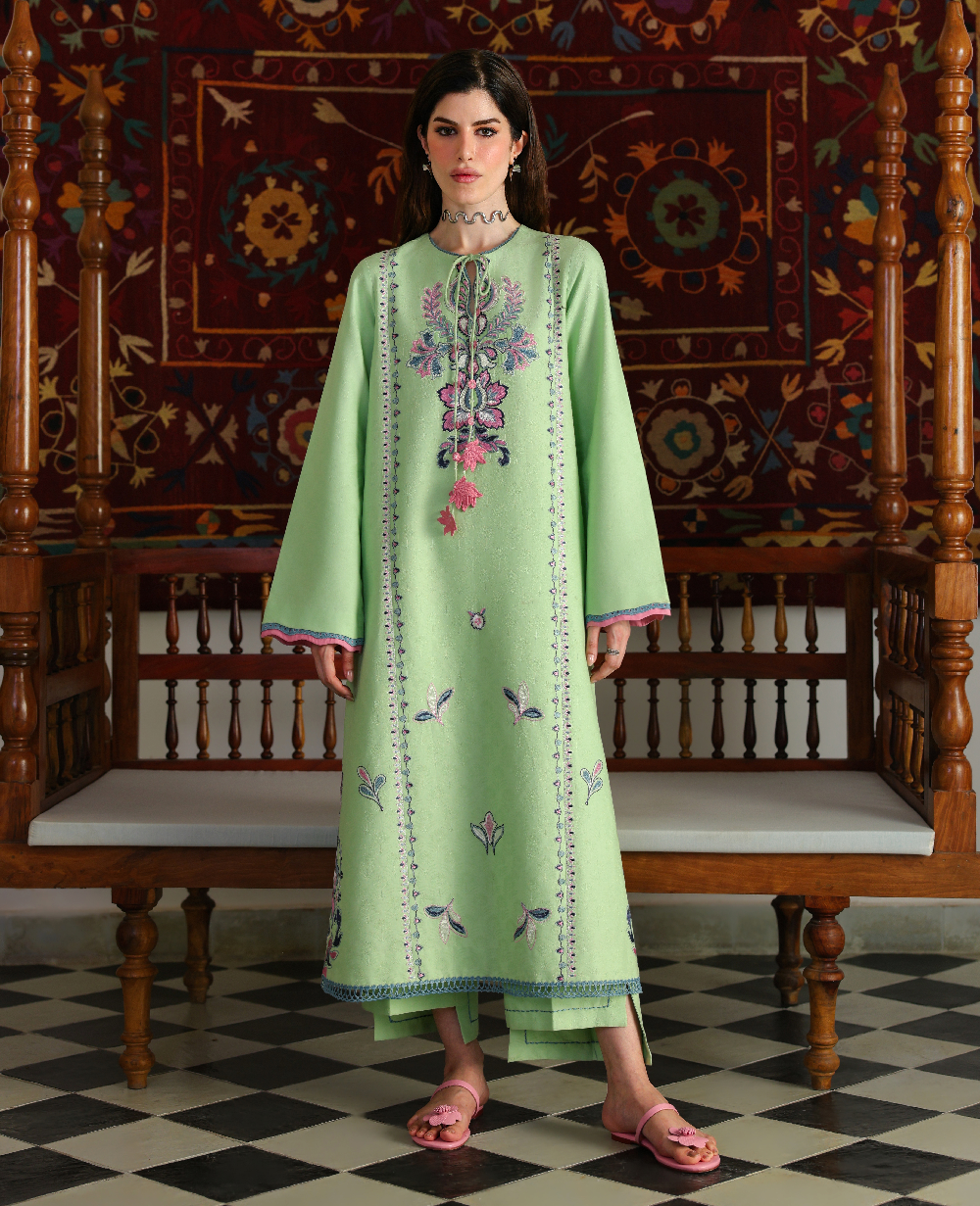 Republic Womenswear | Neonma Essential Pret 26 |Pistachio Poise by Republic Womenswear - Designer Dress  - Type : Ladies Clothes - Available at Libayah - 100% Original 