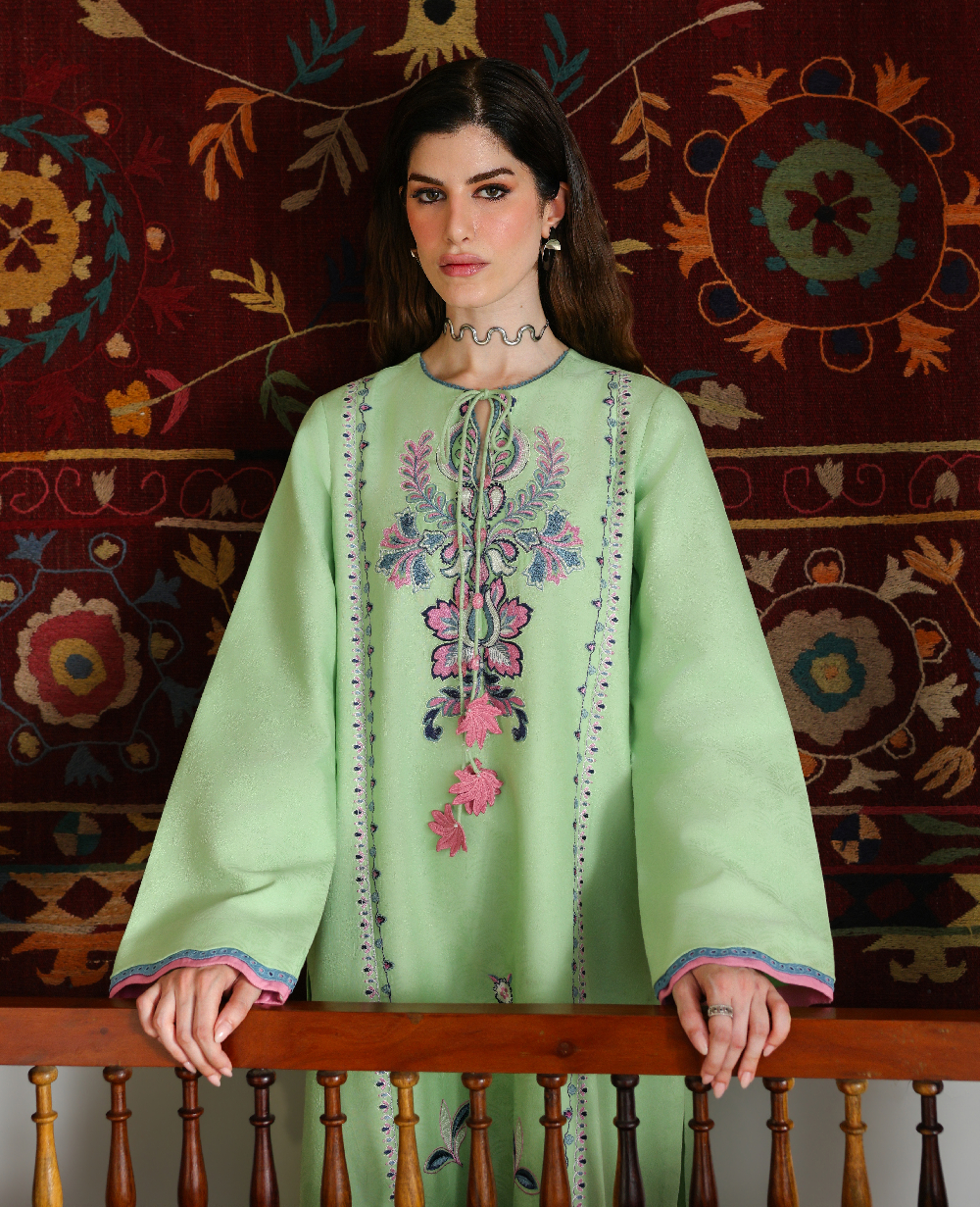 Republic Womenswear | Neonma Essential Pret 26 |Pistachio Poise by Republic Womenswear - Designer Dress  - Type : Ladies Clothes - Available at Libayah - 100% Original 