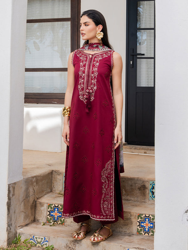 Izel | Dareen Luxury Lawn 26 | Eshaal by Izel - Designer Dress - Type : Luxury Dress - Available at Libayah - 100% Original