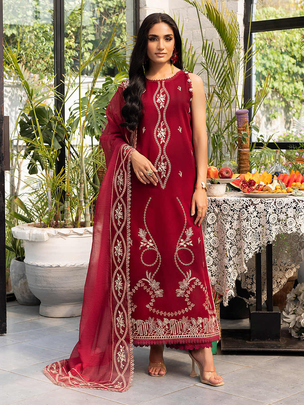 Izel | Meadow Muse Embroidered Lawn 25 | EVARA by Izel - Designer Dress - Type: Ladies Clothes - Available at Libayah - 100% Original