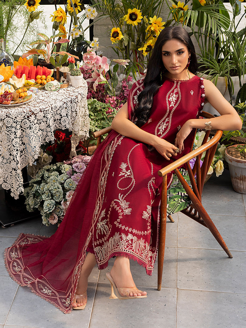Izel | Meadow Muse Embroidered Lawn 25 | EVARA by Izel - Designer Dress - Type: Ladies Clothes - Available at Libayah - 100% Original