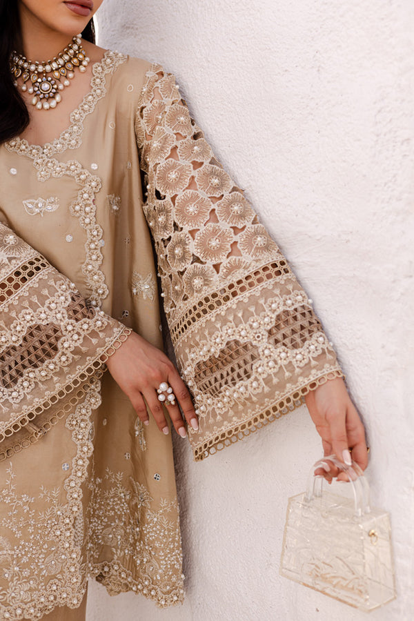 Marjjan | Elyna Lawn | EVERLY MP-43 (SKIN GOLD) by Marjjan - Designer Dress  - Type : Ladies Clothes - Available at Libayah - 100% Original 