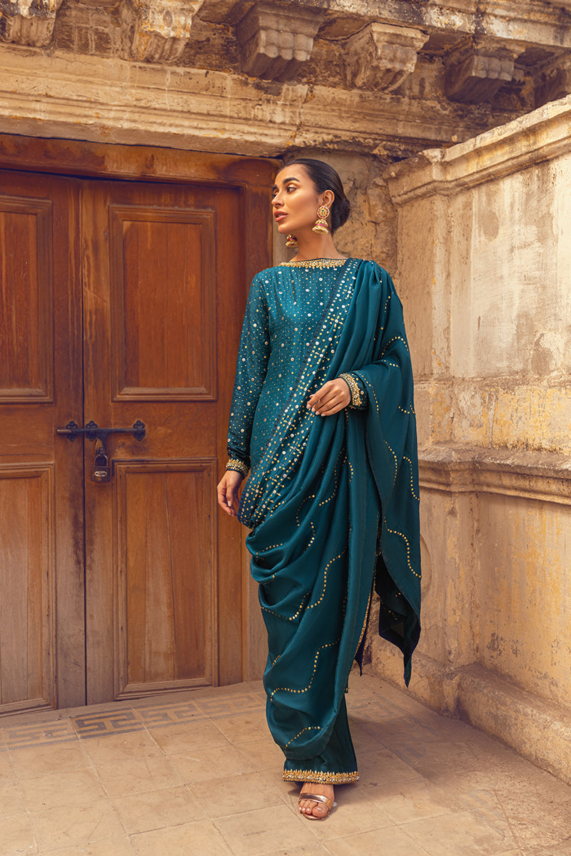Sana Abbas | Wedding Formals | EZZAH by Sana Abbas - Designer Dress - Type: Ladies Clothes - Available at Libayah - 100% Original