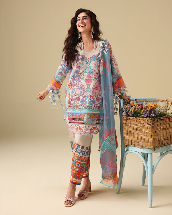 Afrozeh | Basic Pret 26 RTW | NACRE by Afrozeh - Designer Dress  - Type : Ladies Clothes - Available at Libayah - 100% Original 