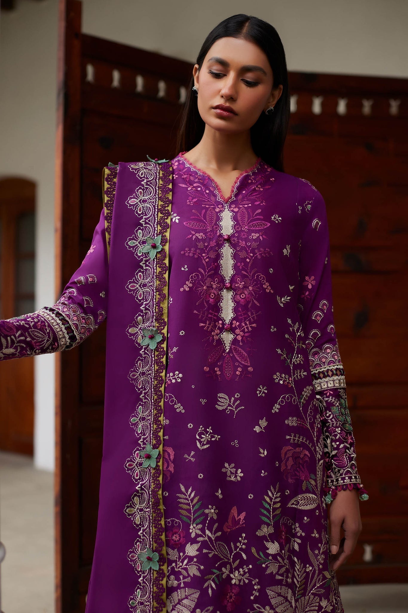 Elan | Lawn 24 |QISTINA (EL24-03 A) by Elan - Designer Dress - Type: Ladies Clothes - Available at Libayah - 100% Original