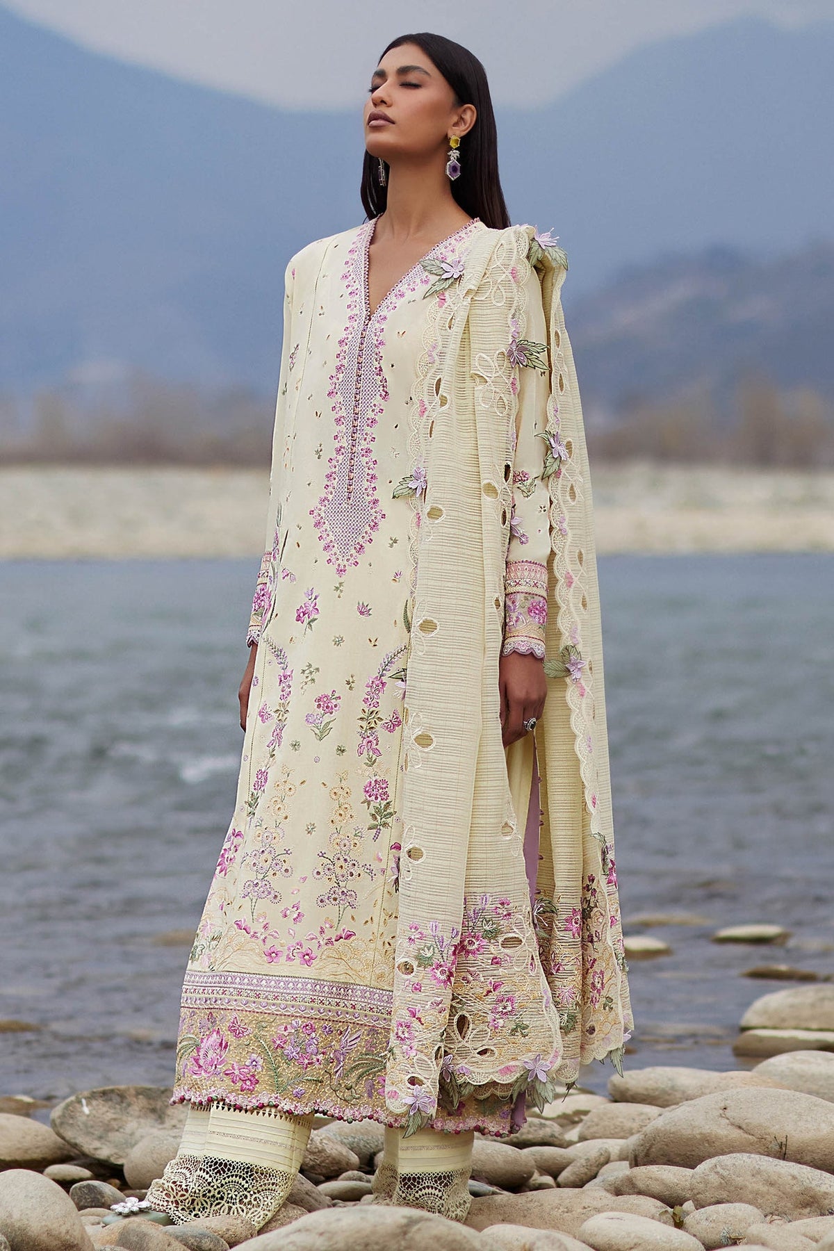 Elan | Lawn 24 | NEDINE (EL24-02 B) by Elan - Designer Dress - Type: Ladies Clothes - Available at Libayah - 100% Original