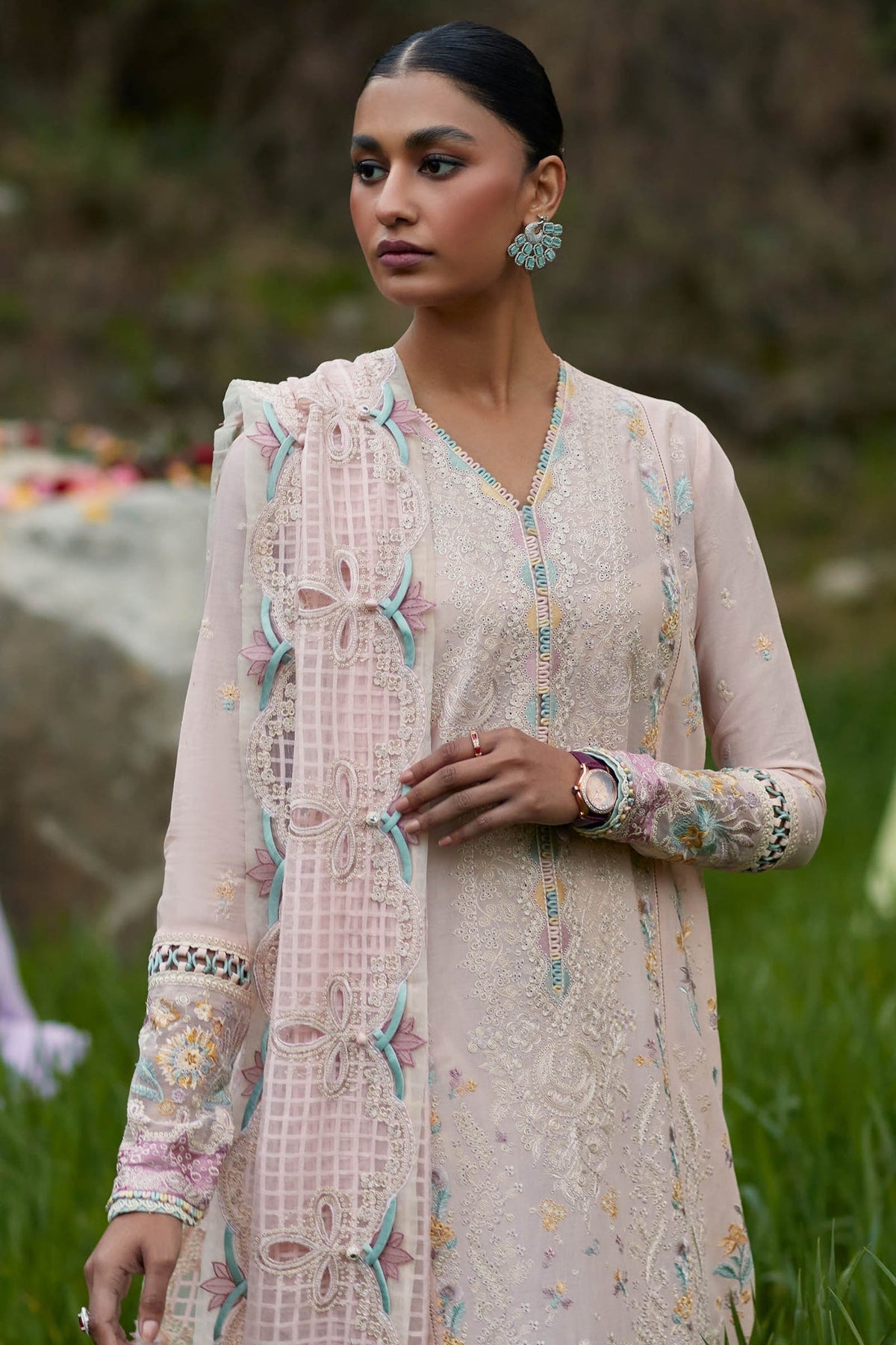 Elan | Lawn 24 | NEZIHA (EL24-05 B) by Elan - Designer Dress - Type: Ladies Clothes - Available at Libayah - 100% Original