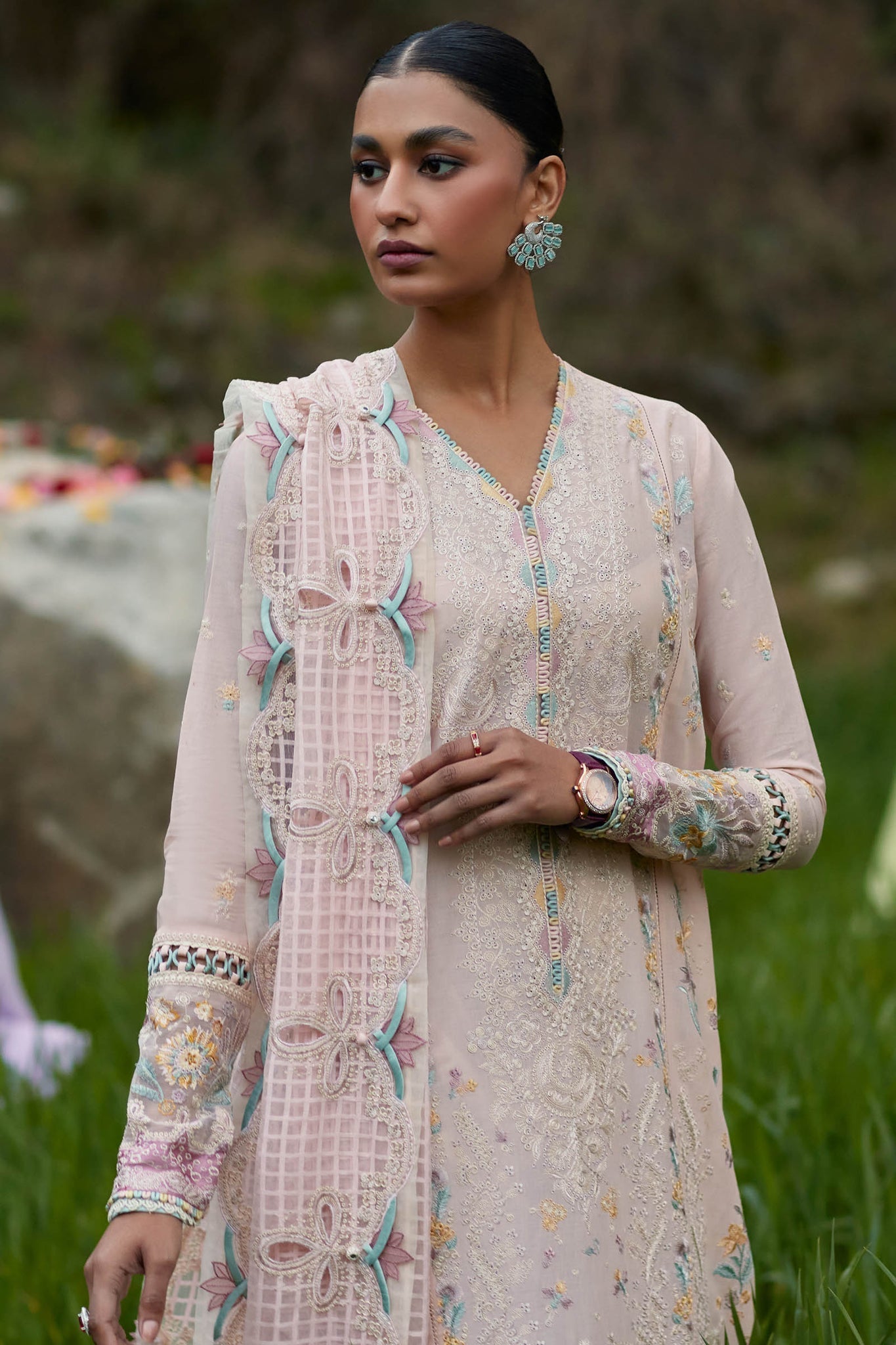 Elan | Lawn 24 | NEZIHA (EL24-05 B) by Elan - Designer Dress - Type: Ladies Clothes - Available at Libayah - 100% Original