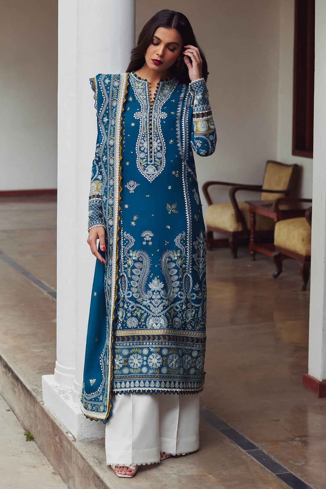 Elan | Lawn 24 | MAHROSH (EL24-04 A) by Elan - Designer Dress - Type: Ladies Clothes - Available at Libayah - 100% Original