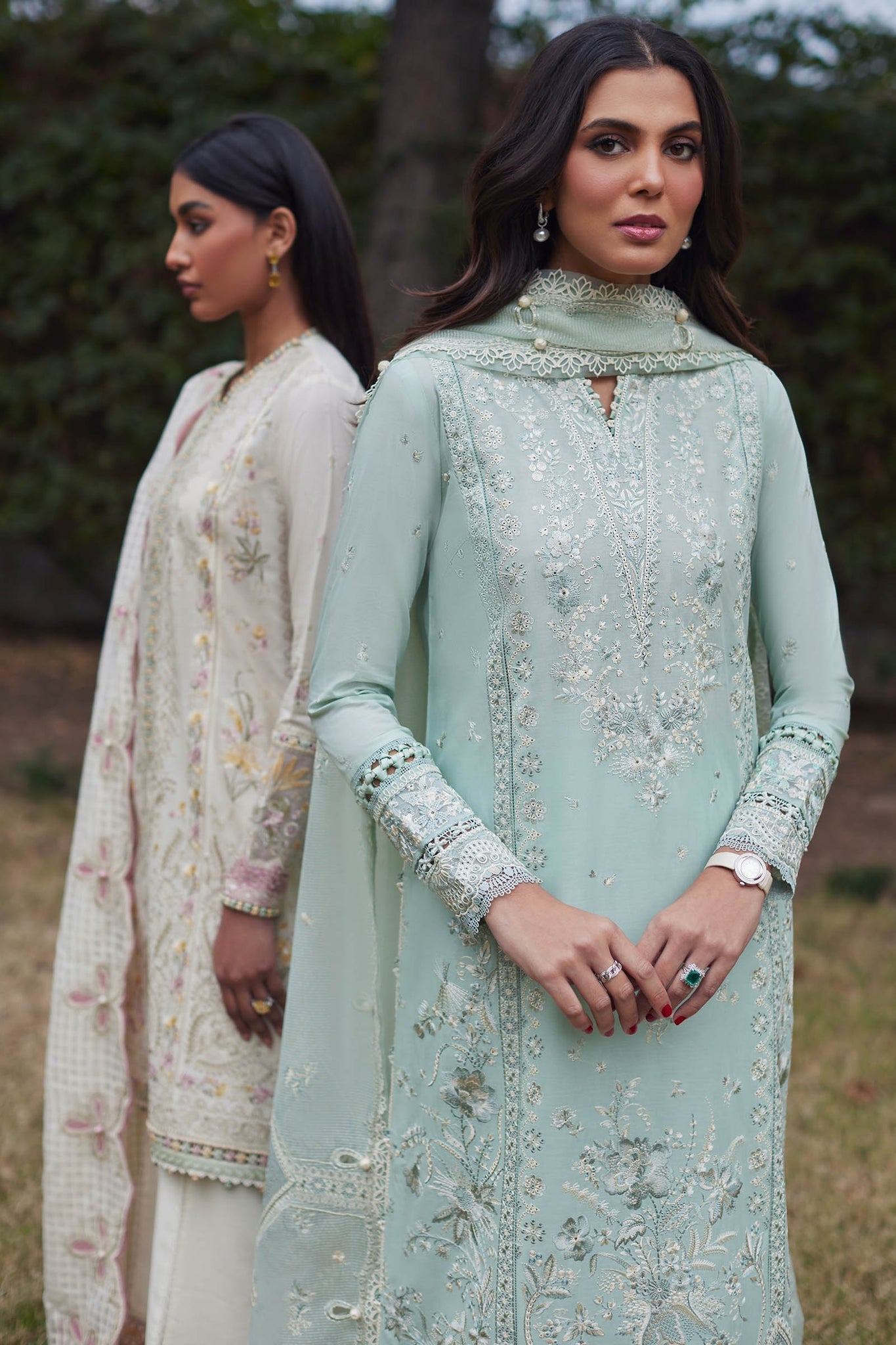 Elan | Lawn 24 | MINA (EL24-01 B) by Elan - Designer Dress - Type: Ladies Clothes - Available at Libayah - 100% Original