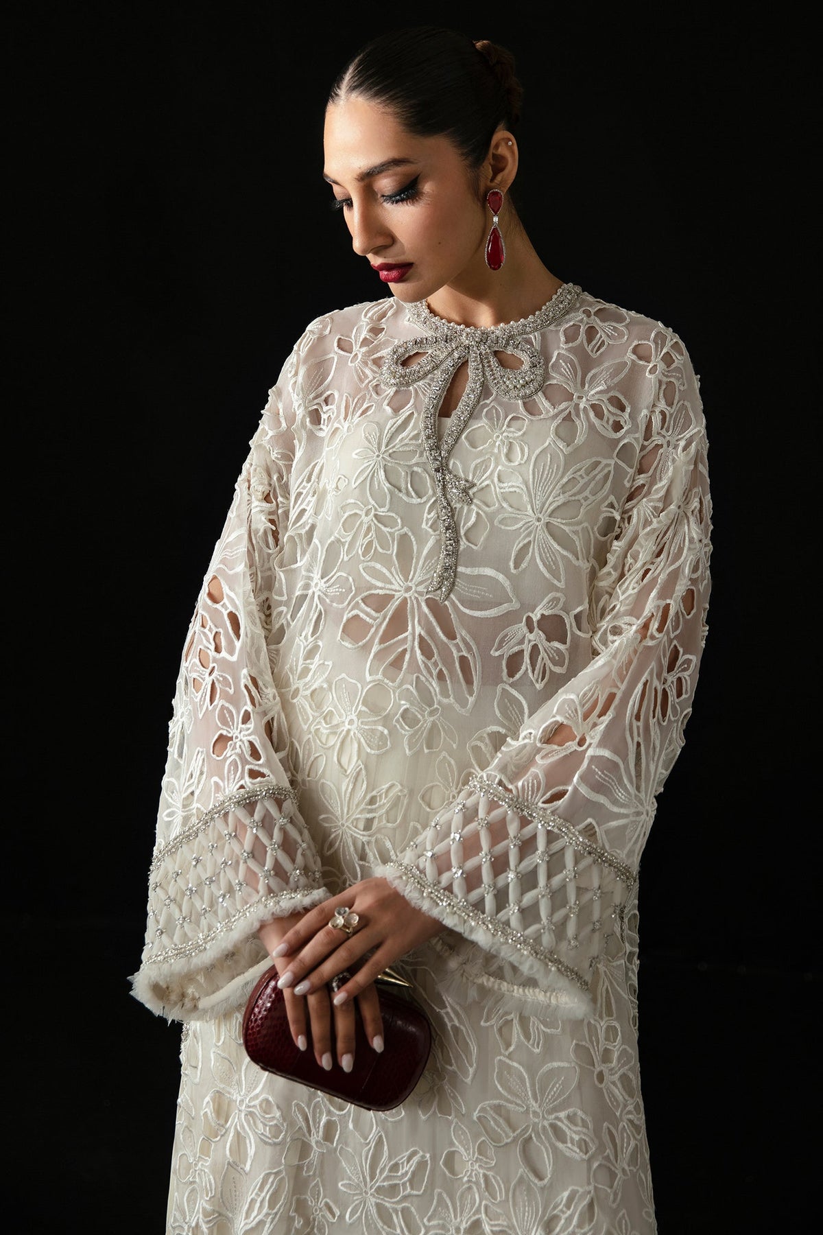 Elan | Pret Crepusule |  VOILE D'ARGENT (EP-21308) by Elan - Designer Dress - Type: Ladies Clothes - Available at Libayah - 100% Original