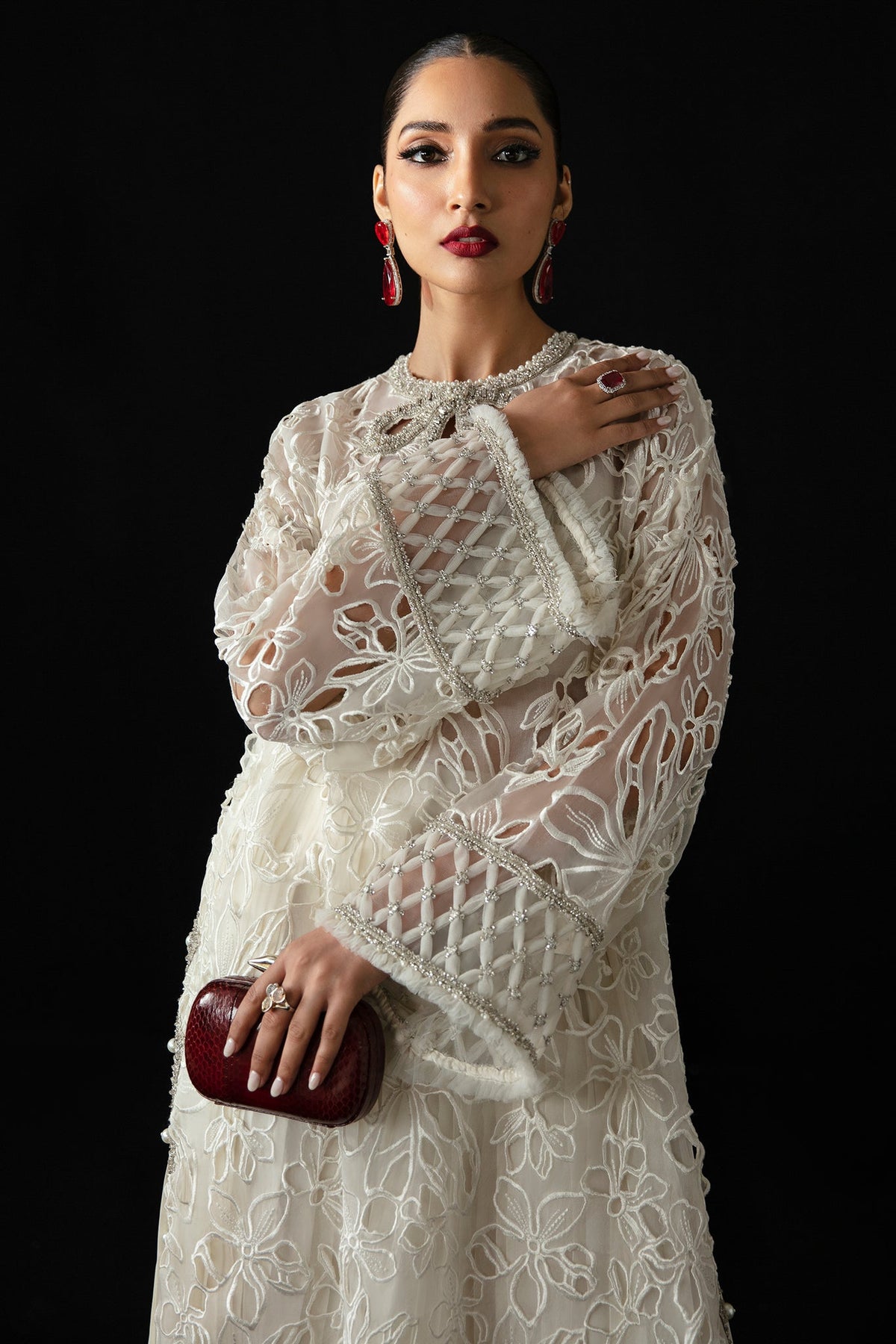 Elan | Pret Crepusule |  VOILE D'ARGENT (EP-21308) by Elan - Designer Dress - Type: Ladies Clothes - Available at Libayah - 100% Original