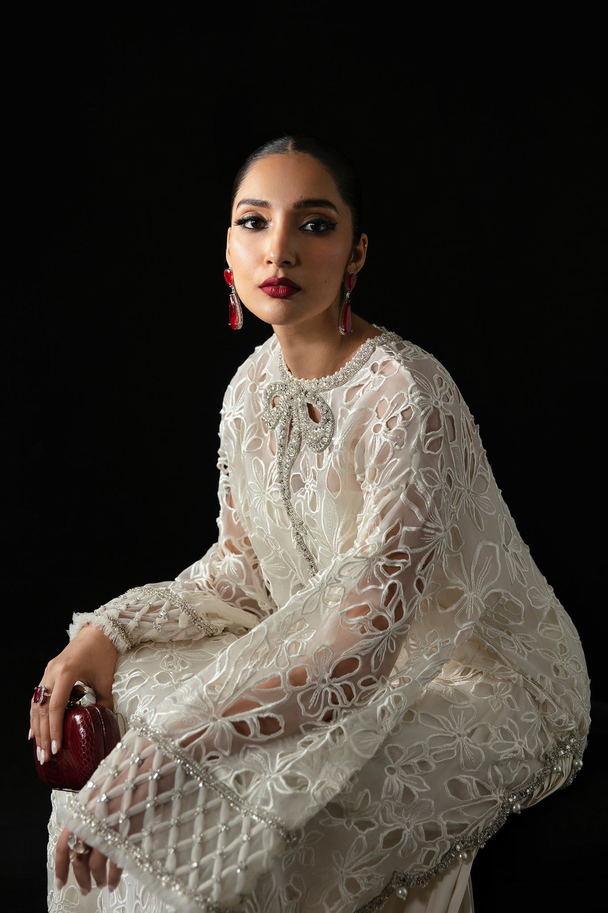 Elan | Pret Crepusule |  VOILE D'ARGENT (EP-21308) by Elan - Designer Dress - Type: Ladies Clothes - Available at Libayah - 100% Original