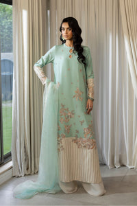 Erum Khan | Elan Formals | Mint Bloom by Erum Khan - Designer Dress  - Type : Ladies Clothes - Available at Libayah - 100% Original 