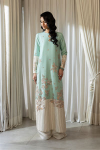Erum Khan | Elan Formals | Mint Bloom by Erum Khan - Designer Dress  - Type : Ladies Clothes - Available at Libayah - 100% Original 